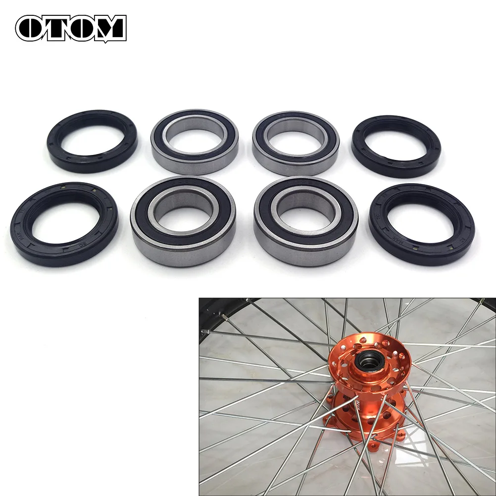 Otom Motorcycle Front 6906 Rear 6005 Wheel Bearing Hub Oil Seal Kit For