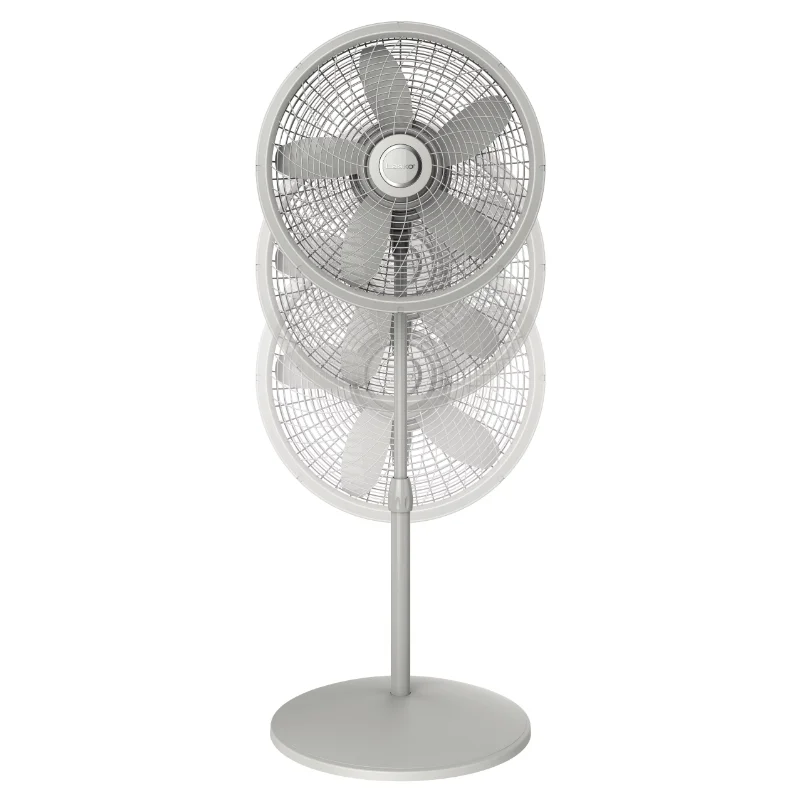 Lasko 18 Adjustable Cyclone Pedestal Fan with 3 Speeds, S18902, Gray