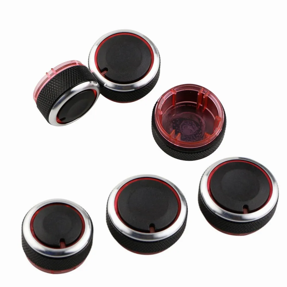 Aluminum Alloy Car Air Conditioning Knob AC Knob Heat Control Switch Button For VW POLO 2004-2013 MK4 MK5 9N 9N3 6R Accessories