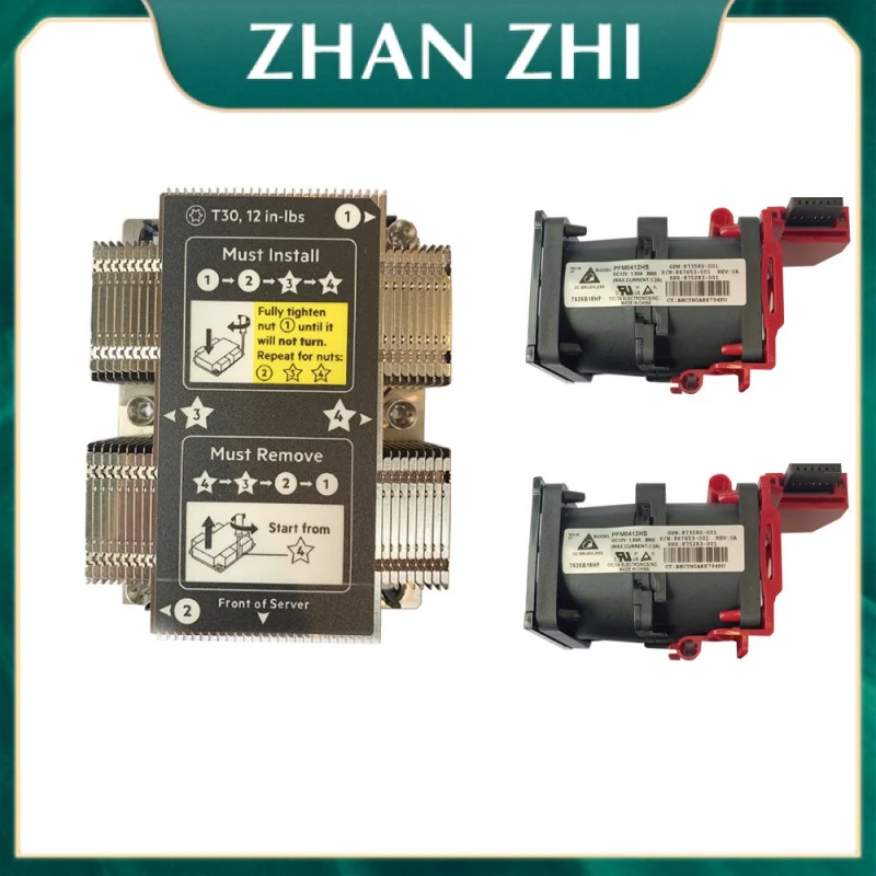 Nuovo Per Hp Proliant Dl360 Dl360P G10 Gen10 Server Dissipatore Di Calore Kit 873588-001 872452-001 E 2 Ventola 873580-001 875283-001 Ventola Di Raffr