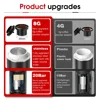 Wireless Electric Portable Espresso Coffee Machine for Car & Home Camping Coffee Maker 3-in-1 Capsule Powder Travel Coffee Maker 2