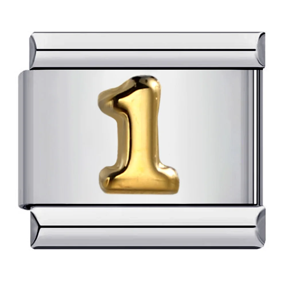 Gold Figure Charm for Italian Links Bracelet - Stainless Steel, 9mm