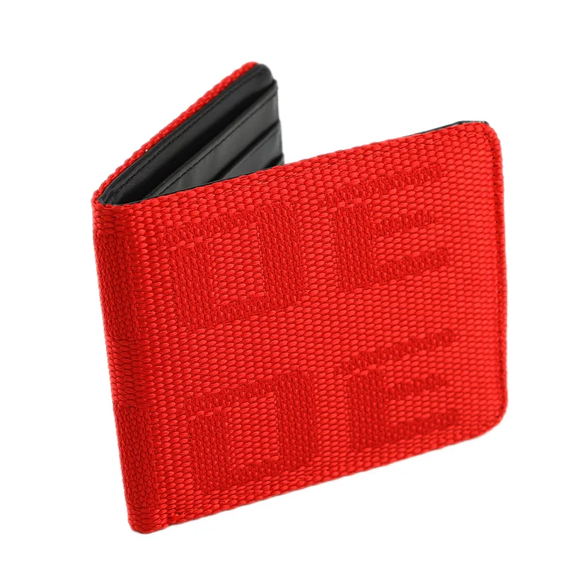 Key Case JDM Style Fabric Purse Wallet Gradation Racing Seat Fabric Canvas Leather Key Case For BRD