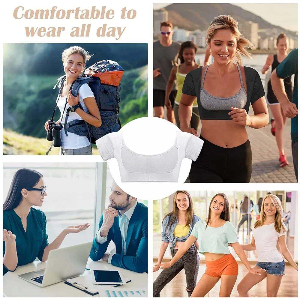 Reusable Washable Lace T-shirt Shape Sweat Pad Underarm Pad Armpit Sweat Pads for Women Perfume Absorbing Anti Deodorant underarm sweat pads