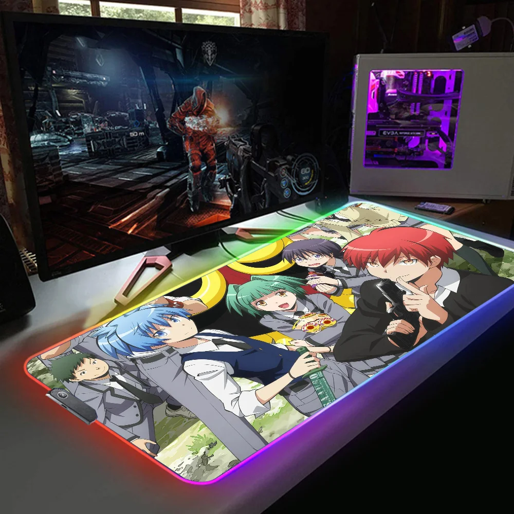 

RGB LED Gaming Mouse Pad XXL Mousepad Mause Pad Keyboard Desk Carpet Game Rubber No-slip Mouse Mat Gamer Assassination Classroom