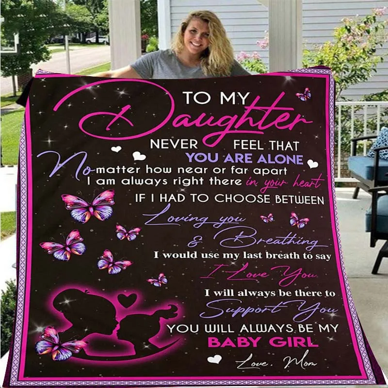 Printed Fleece Blanket Letter Valentine s Day Blanket Throw 