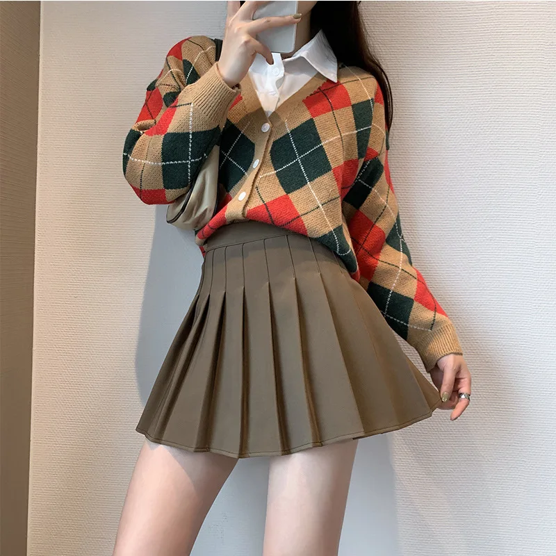 2022 Autumn New JK Pleated Skirt Women's Summer Korean Style High Waist Black Skirt Student Anti-Wrinkle A- line Pleated Skirt