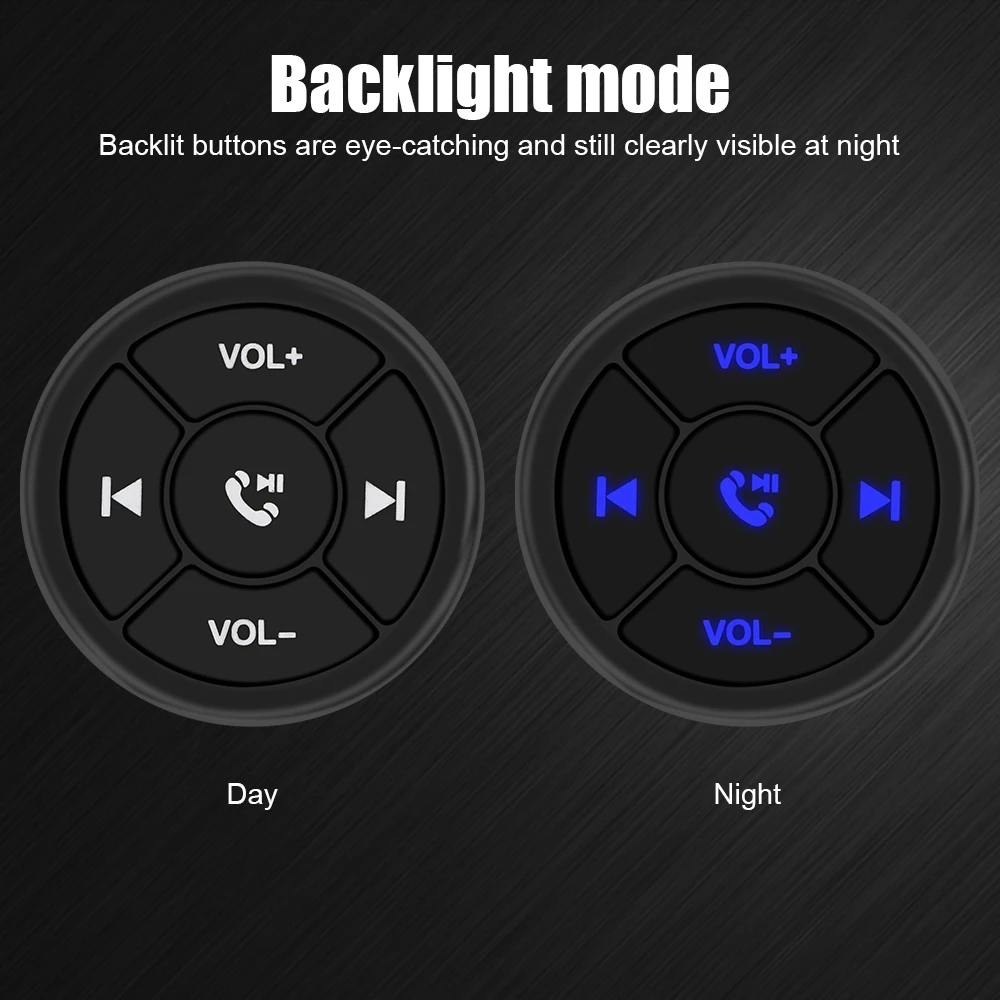5 Keys Car Motorcycle Steering Wheel Button Wireless Controller Wireless Bluetooths Remote Controller For IOS Android