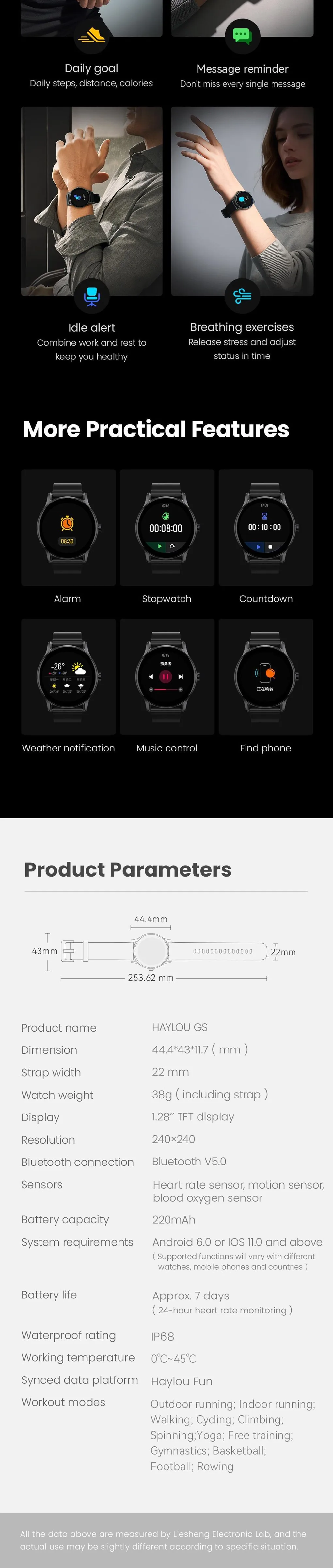 HayLou LS09A GS Smart Watch description image 5