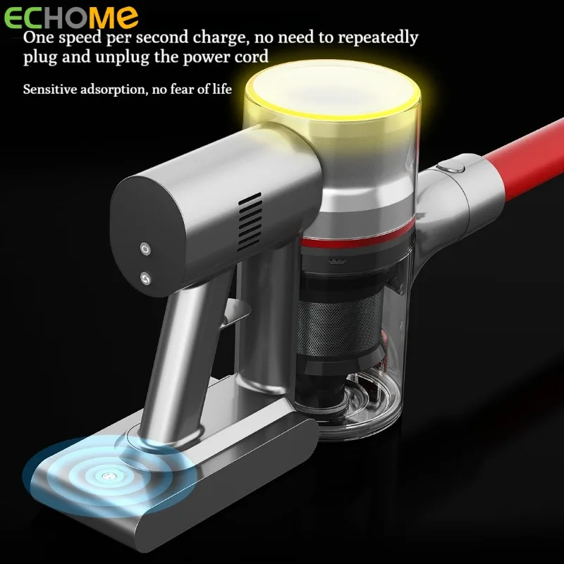 Wireless Vacuum Cleaner with LED Handheld Large Suction Cordless Robot Vacuum Mites Instrument Household Cleaning Electric Mop