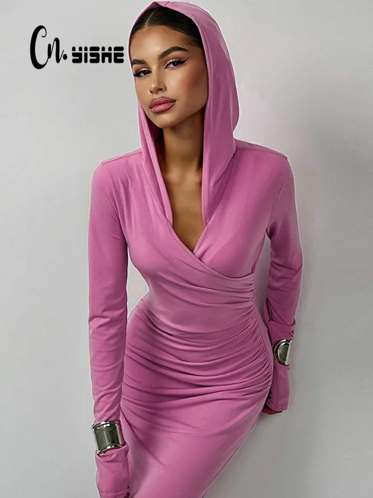 Cnyishe Sexy Velvet Mini Dresses Women Fashion Long Sleeve Solid Streetwear Slim Sheath Skinny Bodycon Vestidos Robes Female main image 0