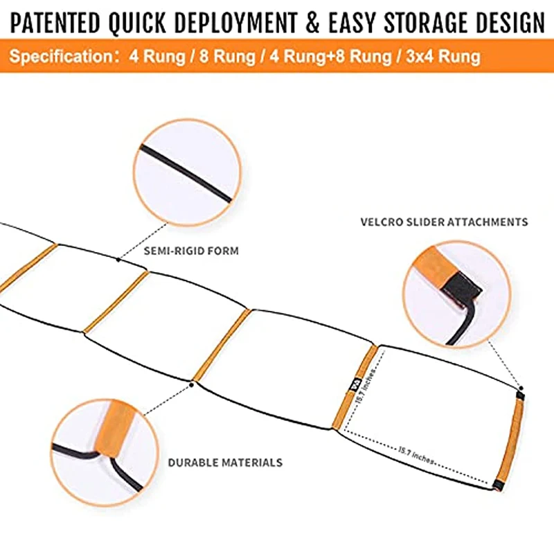 Multifunctional Agility & Speed Training Ladder for Soccer & Footwork Improvement