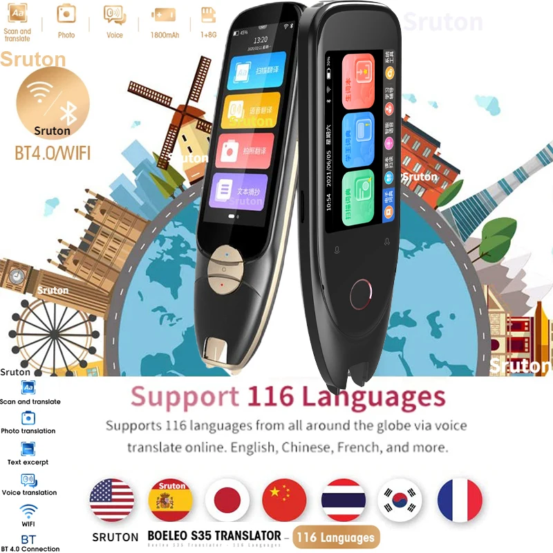 

S35 & S50 Dictionary Translator Pen Scanner Text Scanning Reading 116 Languages translate Touchscreen Wireless Offline Function