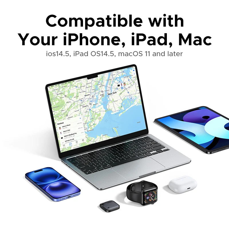 UGREEN Smart Bluetooth Tracker, Keys Finder Item Locator SmartTag Up to 2 Year Battery Phone Finder For Apple Find My (only IOS)