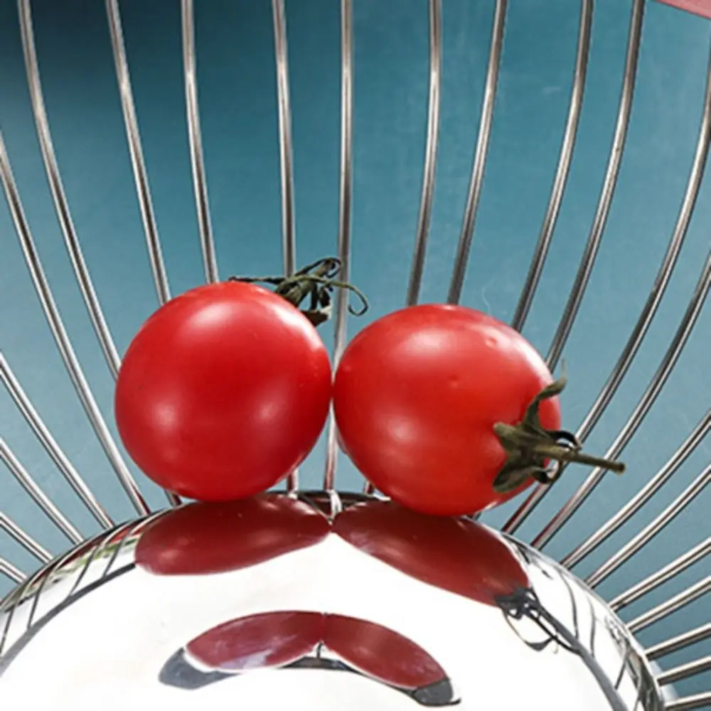 Stainless Steel Wire Fruit Draining Basket Hollow Vegetable Holder Snacks Container Nordic Vegetable Basket Hotel