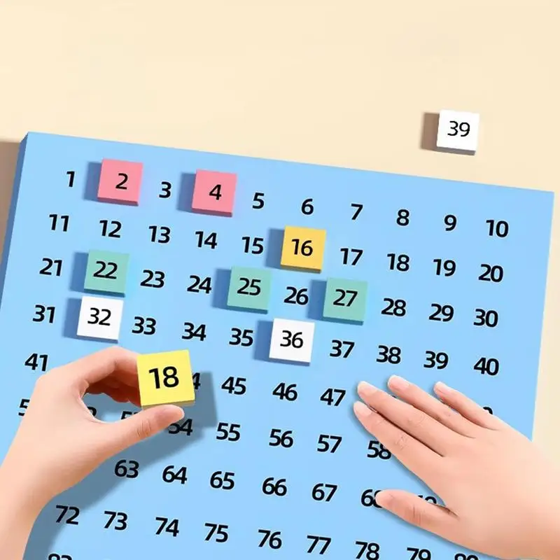 Wooden Sudoku Puzzles Board Game with Drawer 1-100 Hundred Board Consecutive Numbers Learning Toy Math Brain Teaser Toys