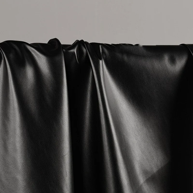 Black Suede PU Leather Fabric – Elastic Smooth Material for Jackets, Clothing & DIY Sewing 4