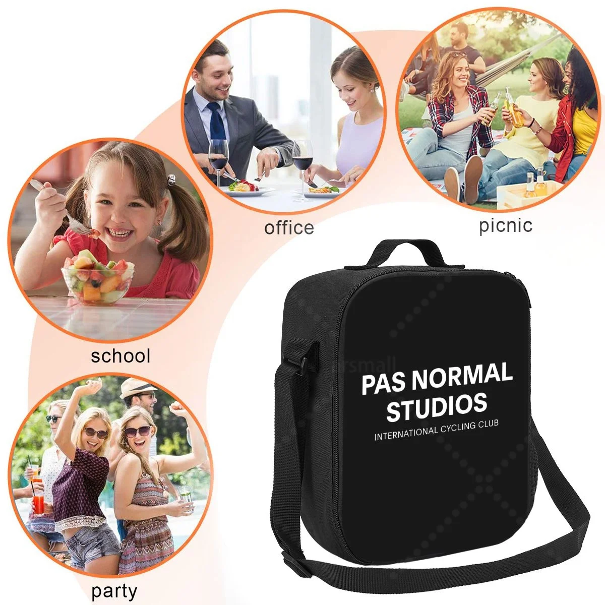 Pas Normal Studios 여성용 점심 가방 휴대용 열 절연 도시락 상자 피크닉 다기능 식품 토트