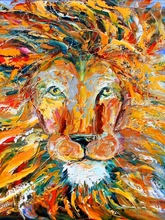  Lion Diamond Painting, Mosaic, Drilling, Rhinestones, Beading, Wall Decoration 