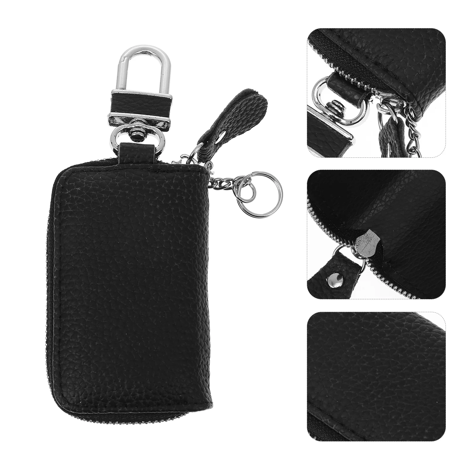 

1pc Waist Hanging Key Pouch Car Key Case Zipper Car Key Bag