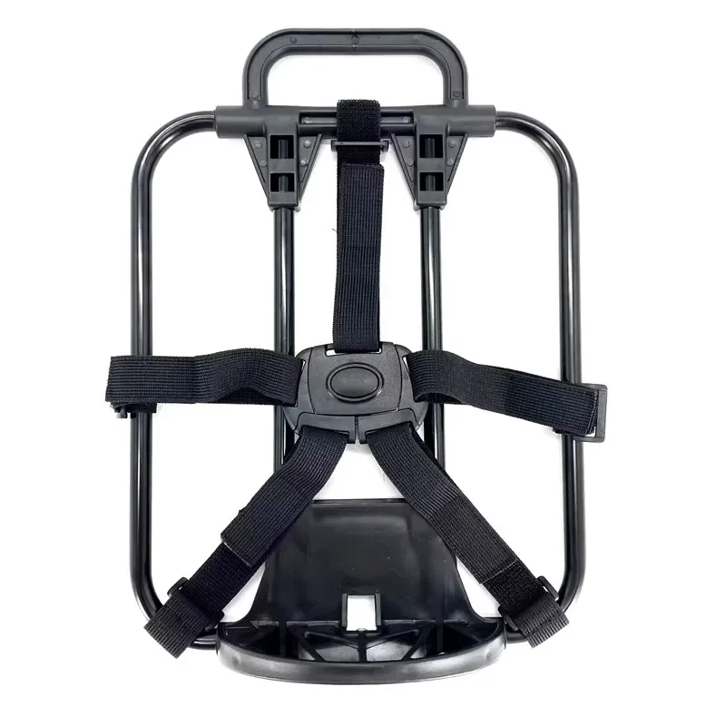 Description Picture 2 of itemFolding Bike Front Bags Frame For Brompton Backpack Basket Bag Luggage Frame Carrier Block Flat Frame Aluminum Alloy 25*30CM