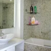 Bathroom Shelves, 2-Tier Bathroom Glass Corner Shelf Wall Mounted ,Tempered Glass Shelf for Storing Shower Gel/Soap-C 2