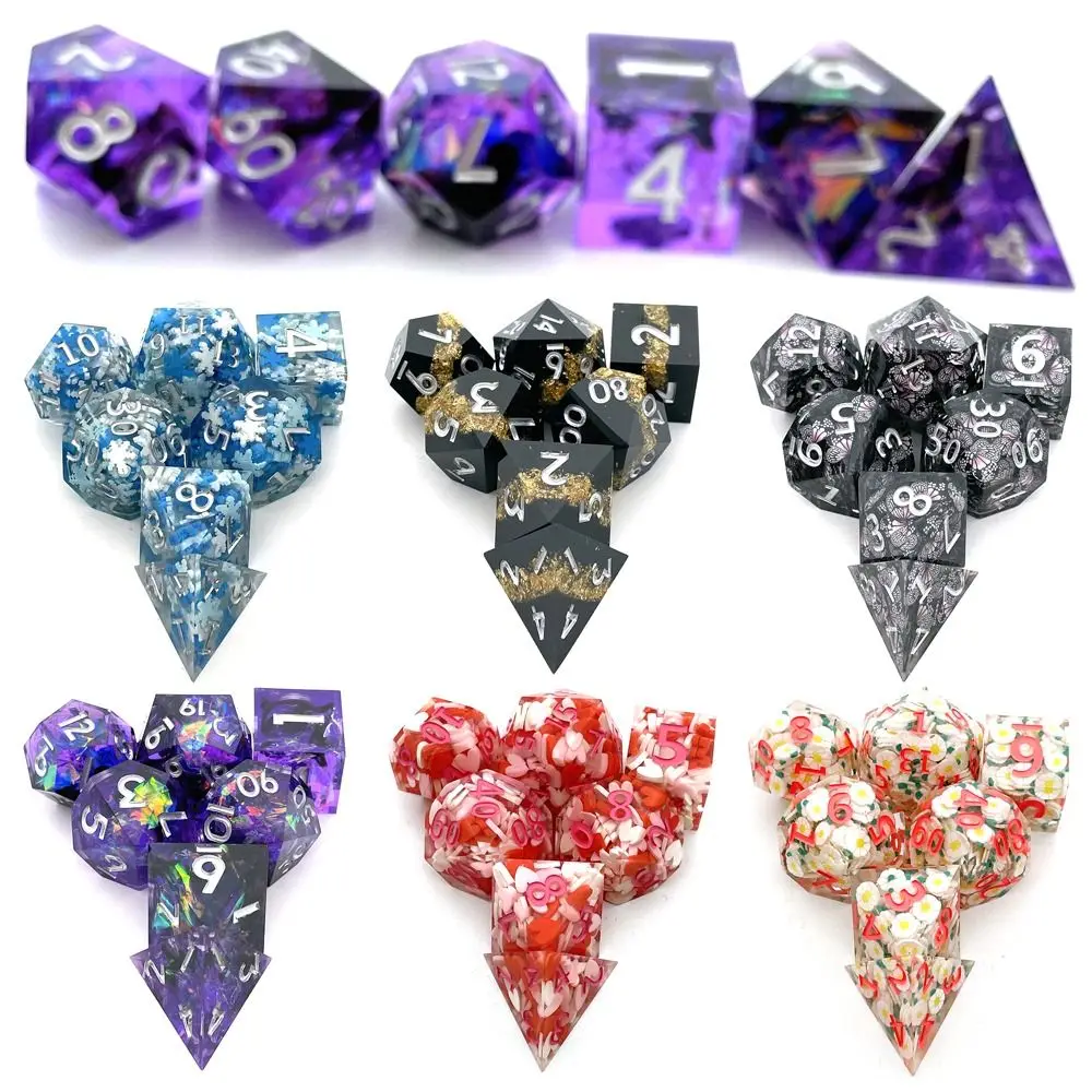 

7 шт./компл., новый подарок, D6, D8, D10, D12, D20, для D & d, искусственные размеры, многогранный стол, искусственная кожа