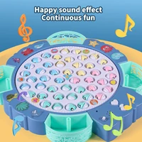 Large Electric Fishing Disk USB Rechargeable suit Crocodile Fishing Puzzle Intelligence Development Early Education Toy 1