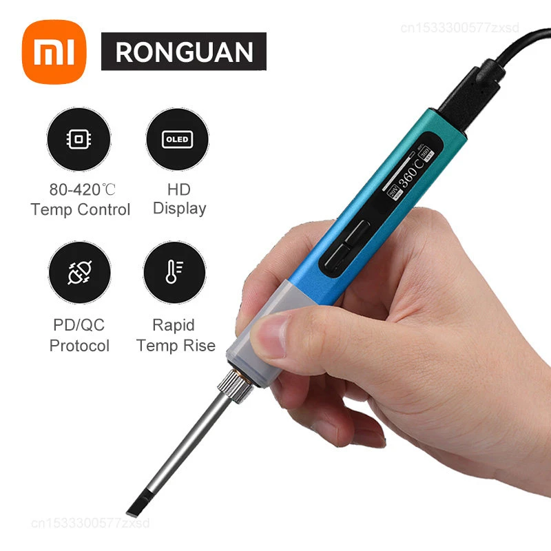 Xiaomi Ronguan Electric Soldering Iron Kit 65w Repair Tool Welding Solder Rework Station Heat