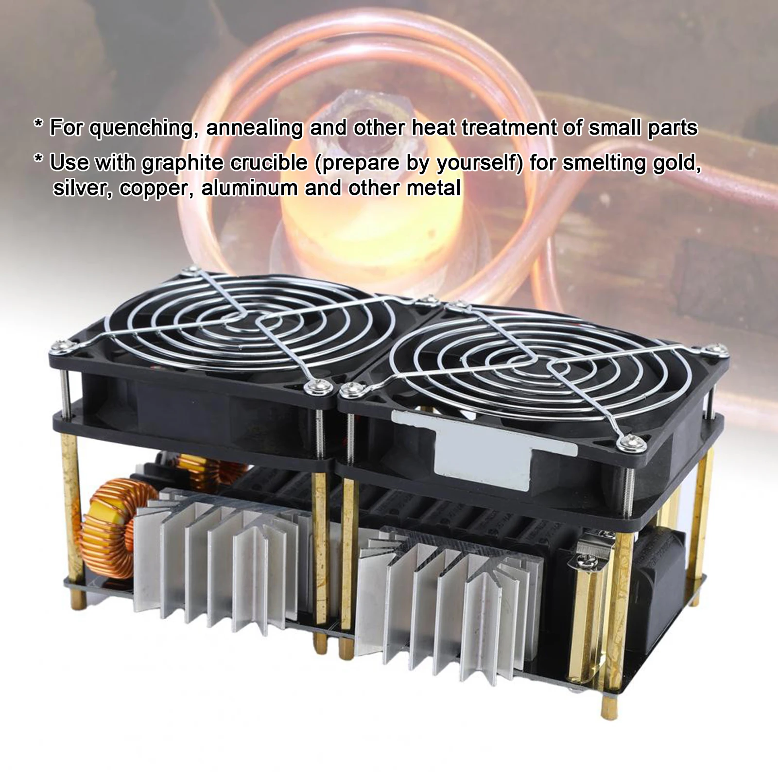 Induction Heating Board 50A DC 12-48V ZVS Power Supply Module High Frequency Low Voltage Flyback Driver Heater Tesla Coil 2500W induction heater