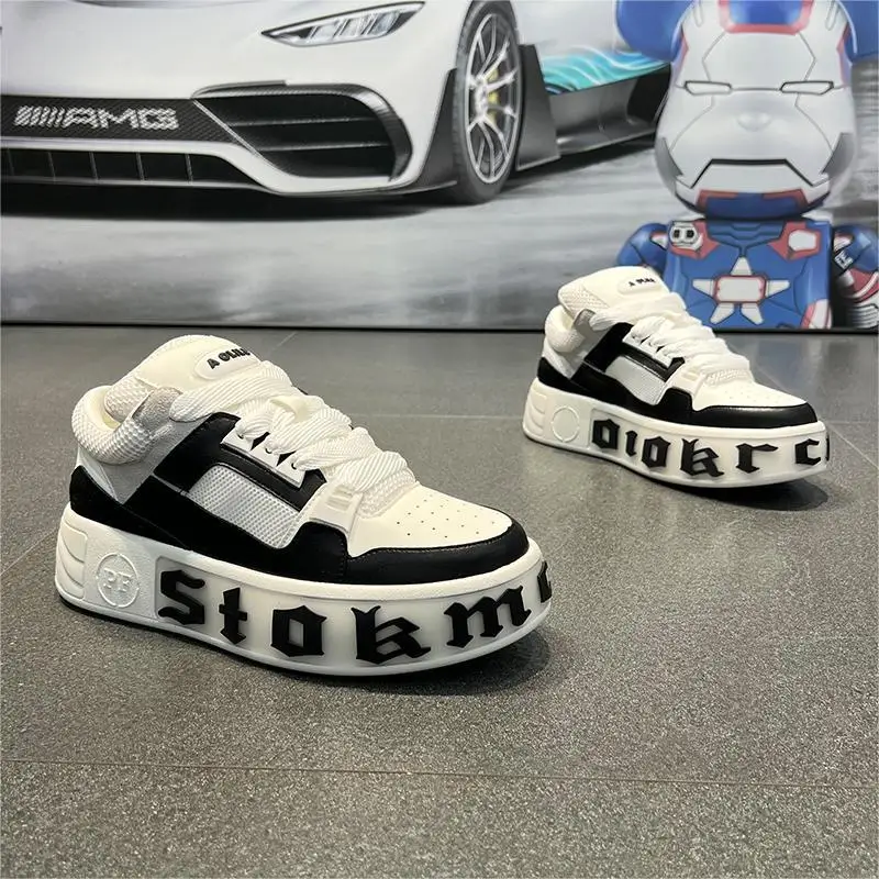 VersatileinsUniqueFashionable Comfortable Casual Shoes Trendy Letter Mens Thick Bottomed Height Increasing Shoes Breathable Rubb
