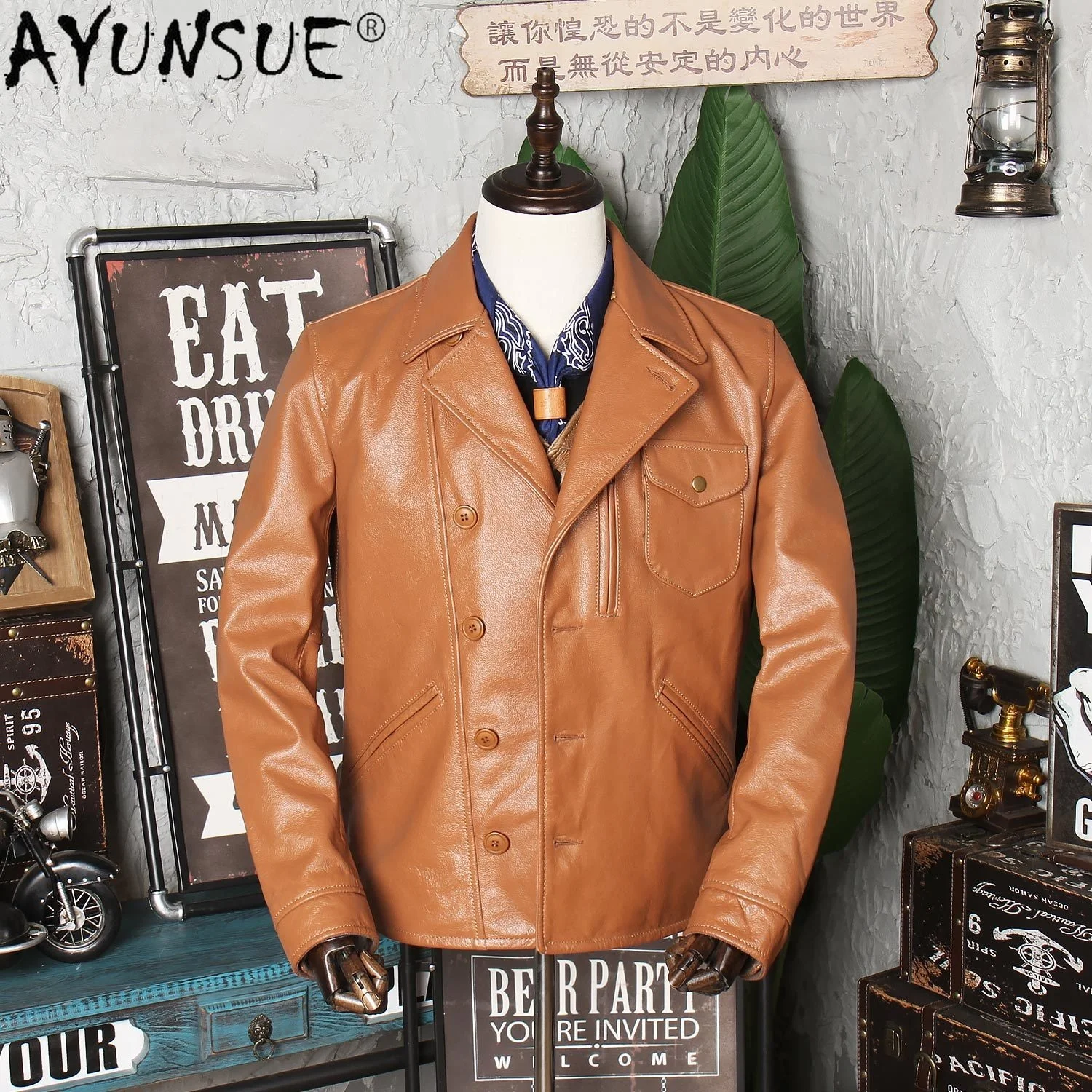 

2024 Men's Clothing Genuine Cowhide Leather Jacket Men New Motorcycle Jackets Male Autumn Coat Erkekler Ceket LXR710