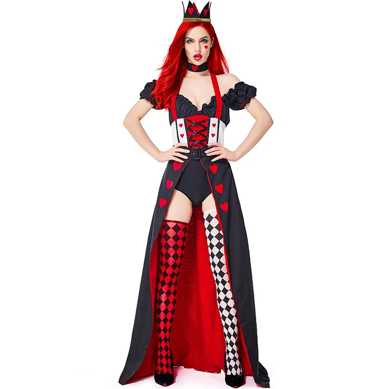Paese Delle Meraviglie Delle Donne Regina Dei Cuori Costume Di Halloween Alice La Regina Rossa Iraceeth Costume Cosplay Sexy Fanasia Fancy Dress