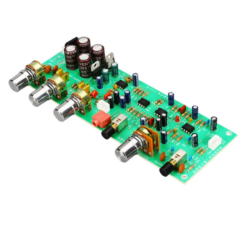 Audio Preamplifier JRC4558 OP-AMP Bass Treble Volume Tone Control Board Hifi 2.0 Channel Preamp With Loudness