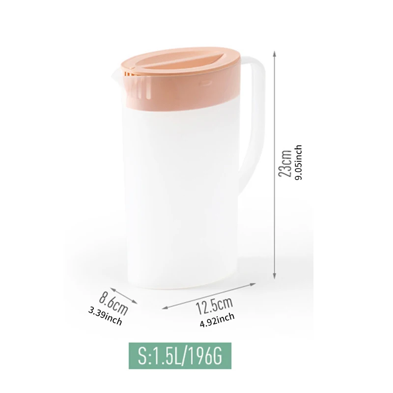 2L Plastic Cold Kettle Large Capacity Cool Water Jug Pitcher With Lid Lemon Juice Kettle Teapot Drinkware Pot Cup Party Supplies