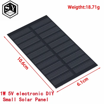 Intelligente elettronica Pannello Solare 1W 5V elettronica FAI DA TE Piccolo Pannello Solare per il Telefono Cellulare del Caricatore della Casa di Luce Giocattolo ecc Cella Solare