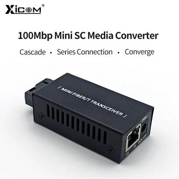 미니 스위치 광섬유 이더넷 미디어 컨버터, 단일 모드 단일 광섬유 트랜시버, 10 m, 100m, 20km, A/B SC, 1 쌍