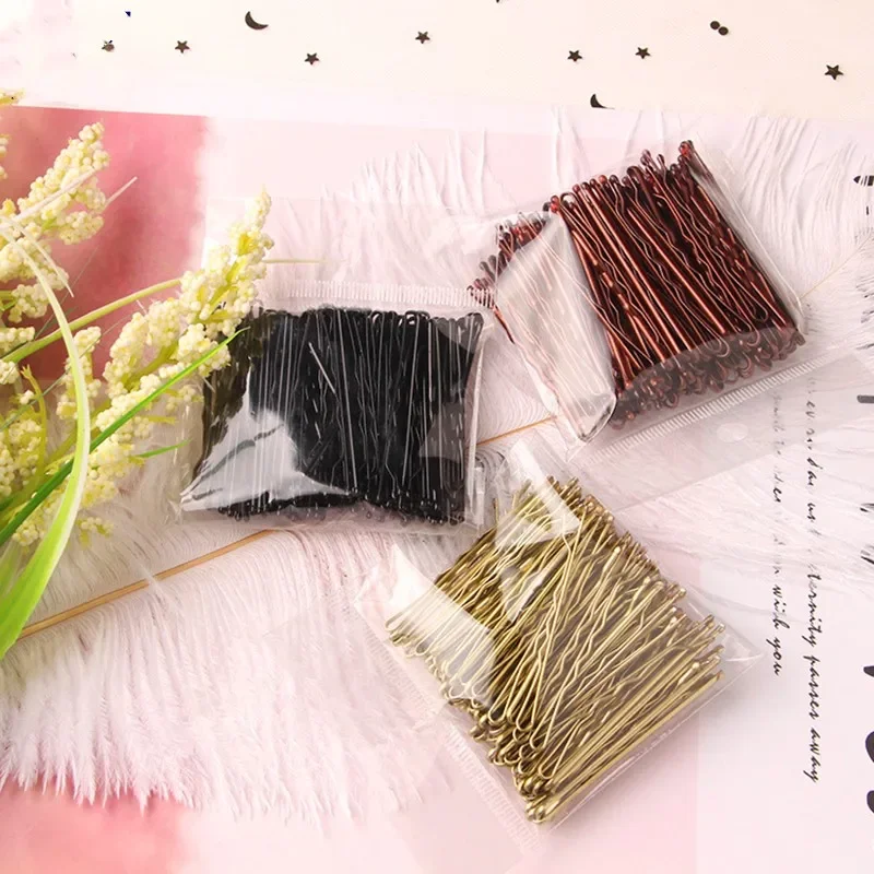 

*50 Pcs / Lot 4 Colors 5cm Hair Clip Lady Hairpins Curly Wavy Grips Hairstyle Hairpin Women Bobby Pins Styling Hair Accessories