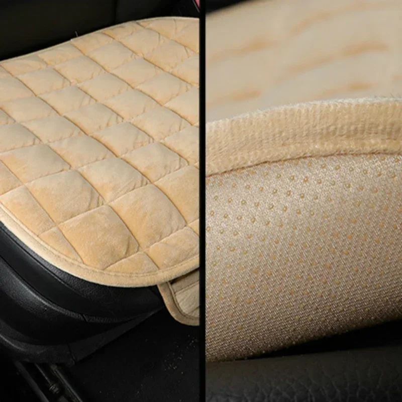 Car Seat Covers Plush Anti Scratch Automotive Seat Protector Cushion Auto Front/Rear Pad Universal Mats All Seasons
