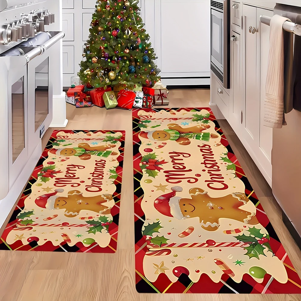Christmas Gingerbread Man Kitchen Rug: Festive Decor for a Jolly ...