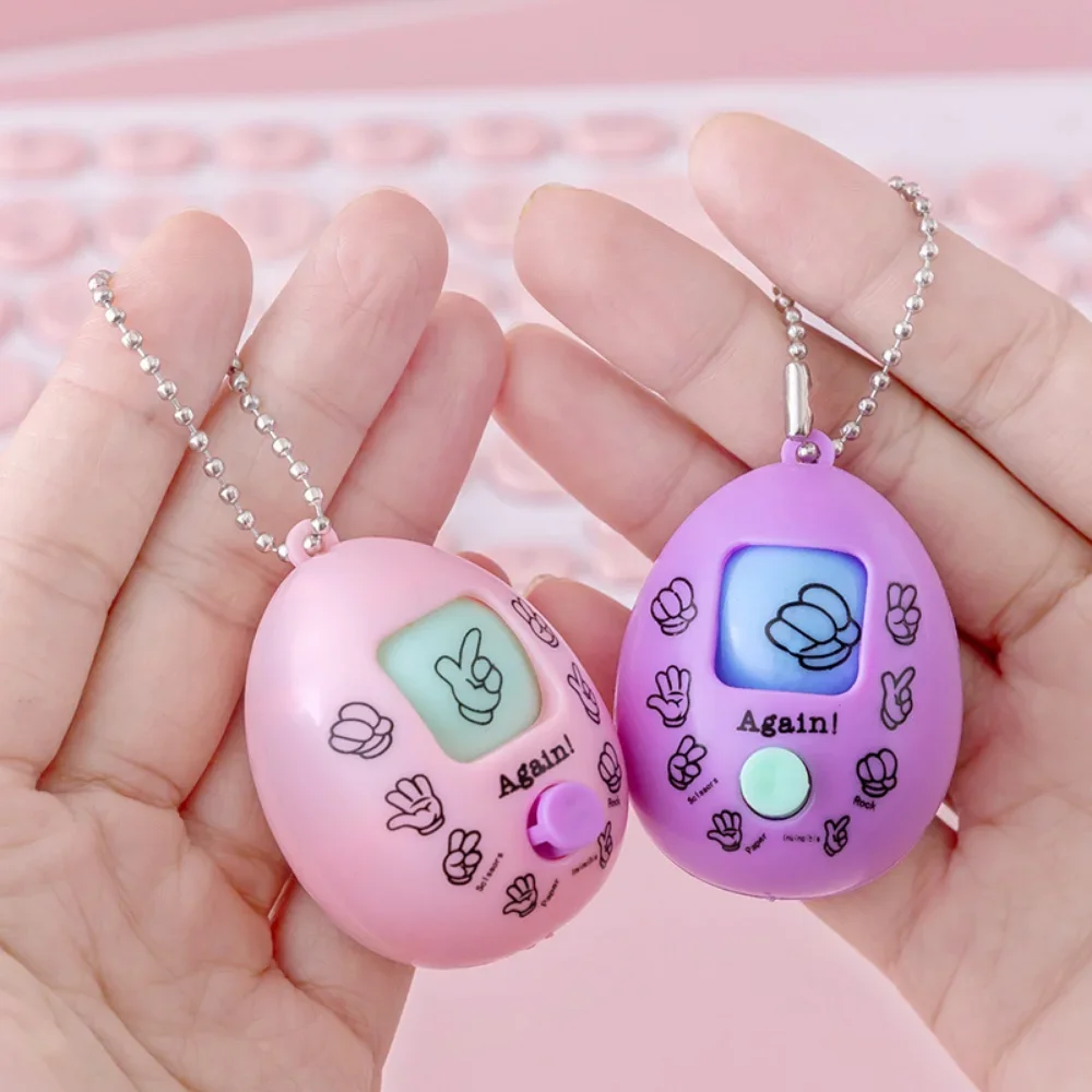 Finger-Guessing Game Rock Paper Egg Stone Scissors Play Toy Key Chain 1pcs finger fighting game