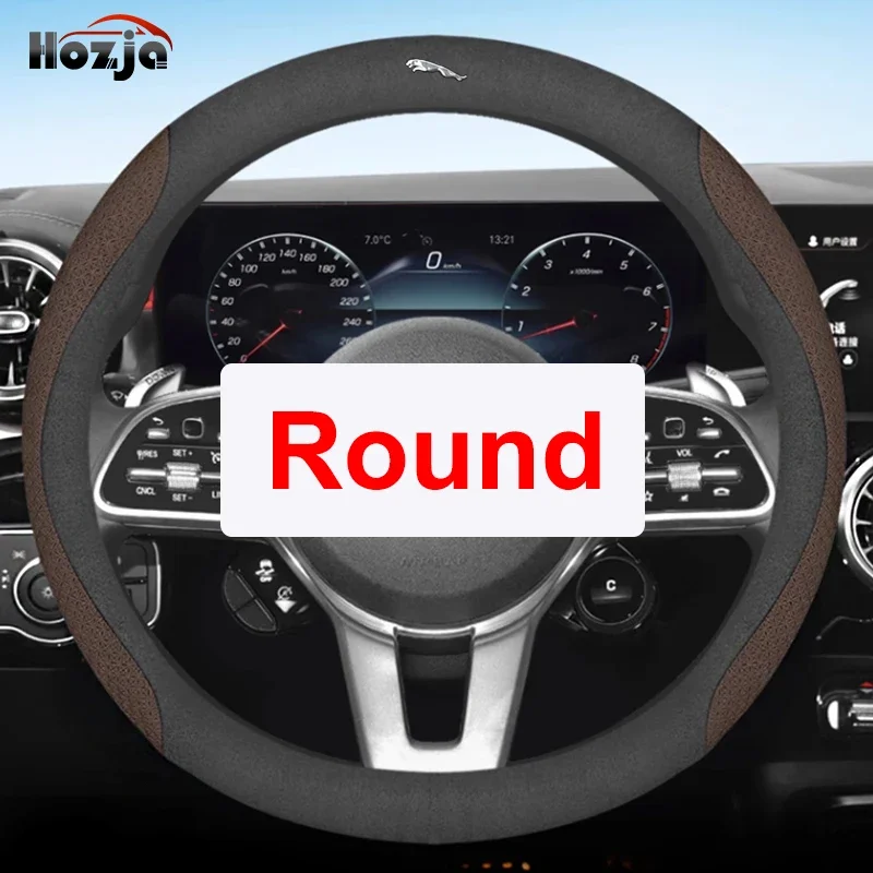 Luxury Leather Carbon Breathable Anti-Slip Car Steering Wheel Cover - Available in 9 Colors