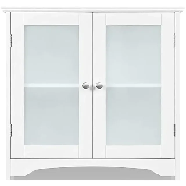 ตู้เก็บของสูง 65.5 นิ้ว ตู้ครัวมีประตูกระจก ตู้ตั้งพื้นแบบอิสระ 6