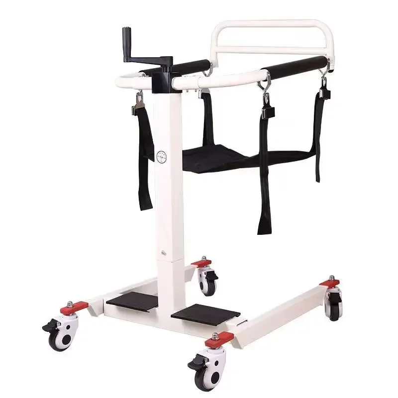 Manual Lift Shift Machine Bed Wheelchair Transfer Lifter Chair Bed-Ridden Moving Lifting for Elderly Disabled Patient