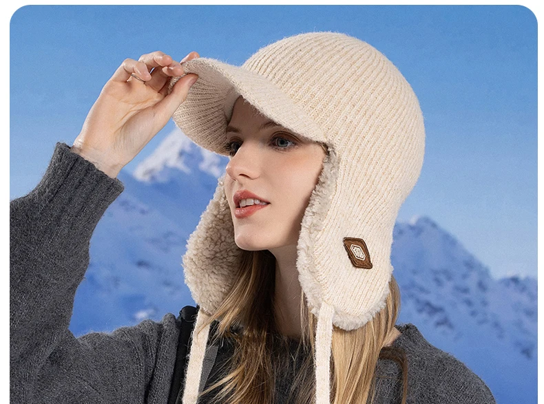 Cappello Paraorecchie Cappellino Uomo Con Visiera Skull Cap