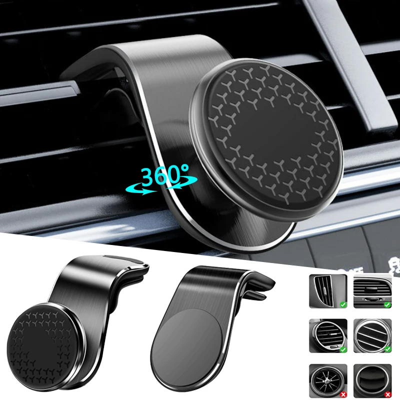 Durable Magnetic Air Vent Phone Mount with 360° Rotation