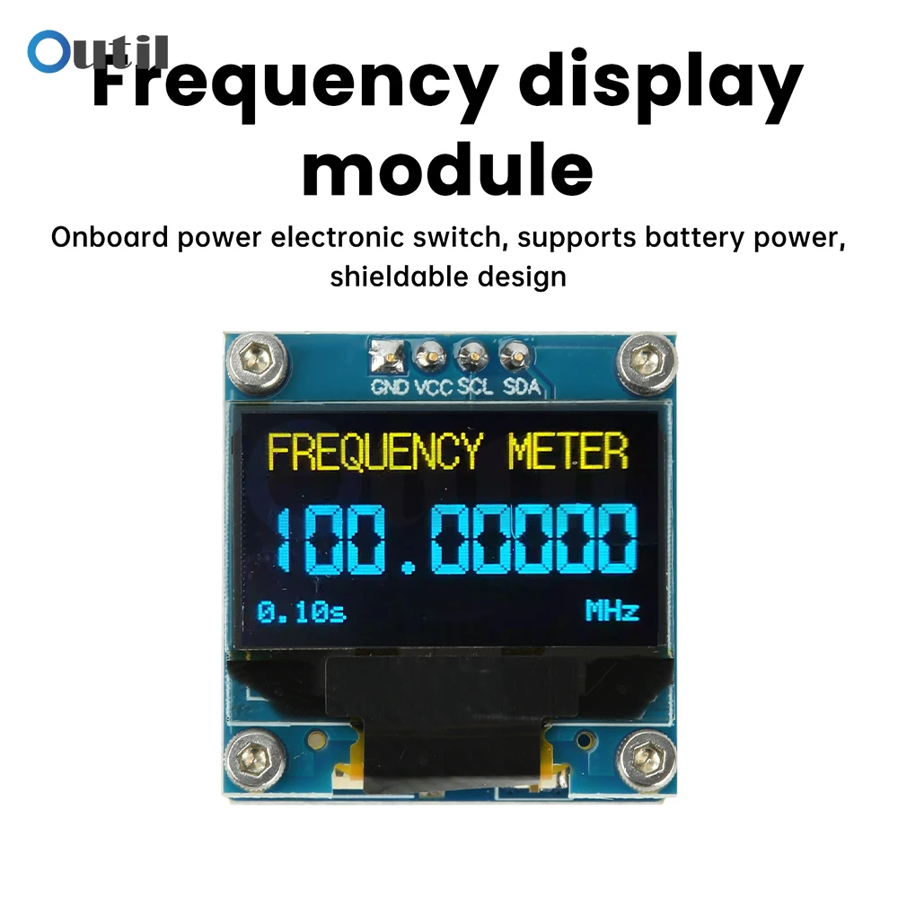 Misuratore di frequenza RF 1KHz-100MHz Display del segnale di frequenza OLED Contatore di frequenza ad alta precisione PER ricetrasmettitore radioamatoriale