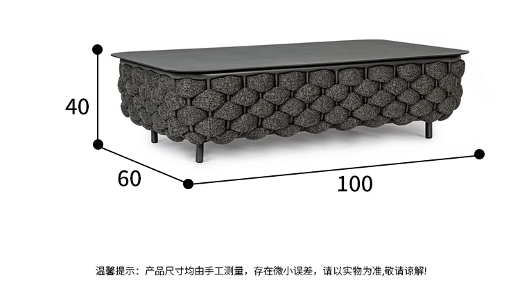 Nordic outdoor sofa courtyard villa balcony furniture outdoor waterproof and sunscreen leisure rattan chair coffee table combina