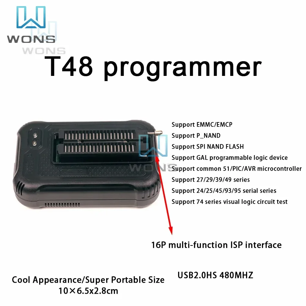 Programmateur T48 [TL866-3G] Universel 31000+ ICs EPROM MCU SPI Nor Flash EMMC - TL866CS TL866II Plus Amélioré