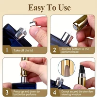 5 bouteilles de parfum rechargeables de 5 ml, mini bouteilles d'atomiseur de parfum, étui de pompe de parfum rechargeable, bouteilles de pulvérisation de parfum vides portables adaptées aux voyages pour femmes et hommes 6